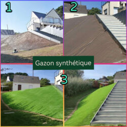 Paysagiste Maen Roch Gazon synthétique 7 Maçonnerie Maen Roch